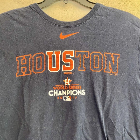 Nike Houston Astros World Series T Shirt 2017 MLB Champions Large The Nike Tee‎ - Picture 2 of 5